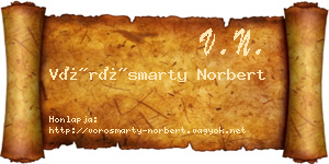 Vörösmarty Norbert névjegykártya