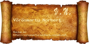 Vörösmarty Norbert névjegykártya